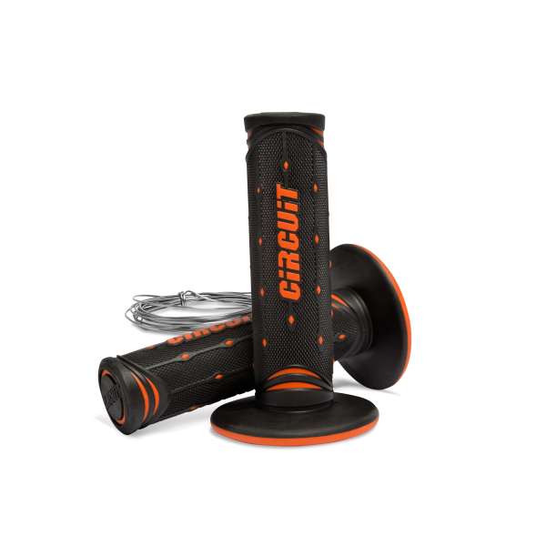 POIGNEE MOTO CROSS/ENDURO JUPITER NOIR/ORANGE