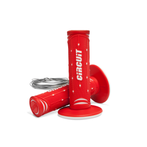POIGNEE MOTO CROSS/ENDURO JUPITER ROUGE/BLANC